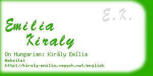 emilia kiraly business card